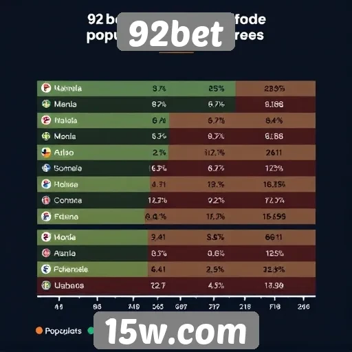 Estatísticas de popularidade dos jogos na 92bet